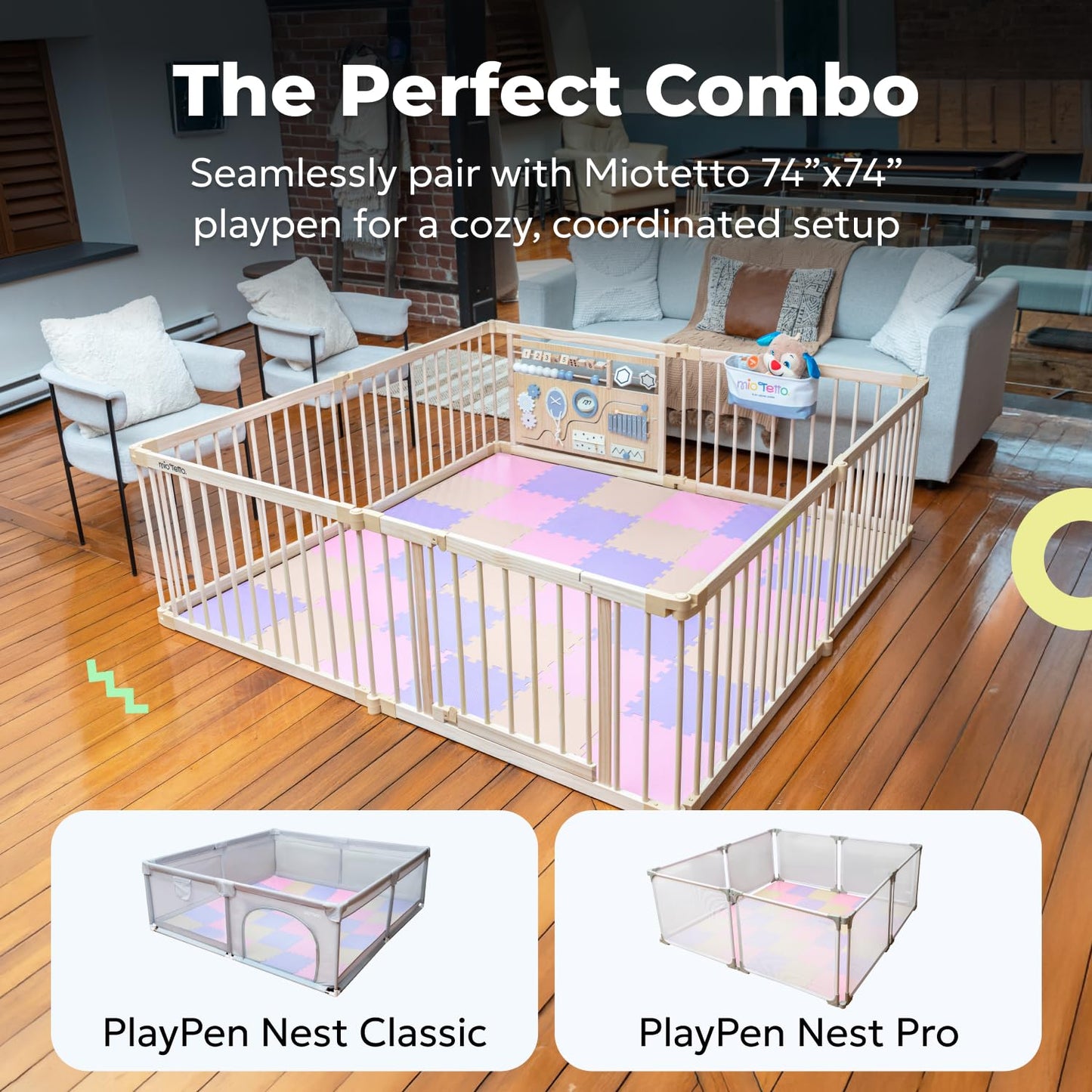 MioTetto Baby Play Mat – Interlocking Foam Tiles for Safe Crawling & Easy Setup