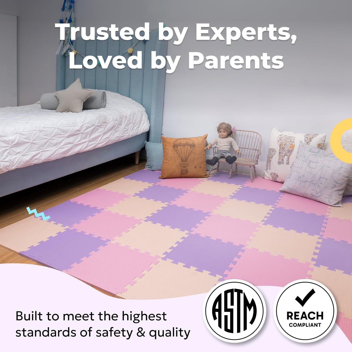 MioTetto Baby Play Mat – Interlocking Foam Tiles for Safe Crawling & Easy Setup
