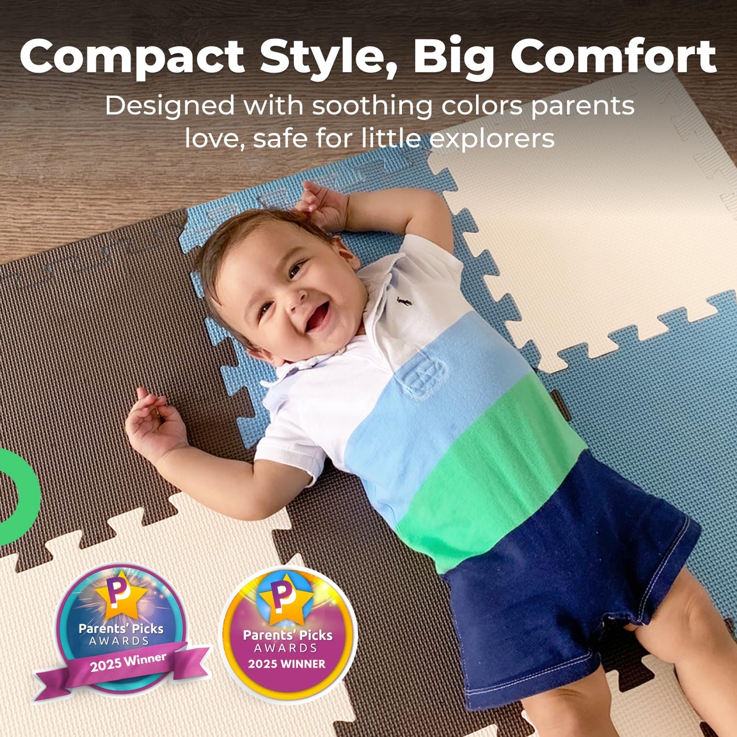 MioTetto Baby Play Mat | Interlocking Foam Tiles for Safe Crawling & Playtime