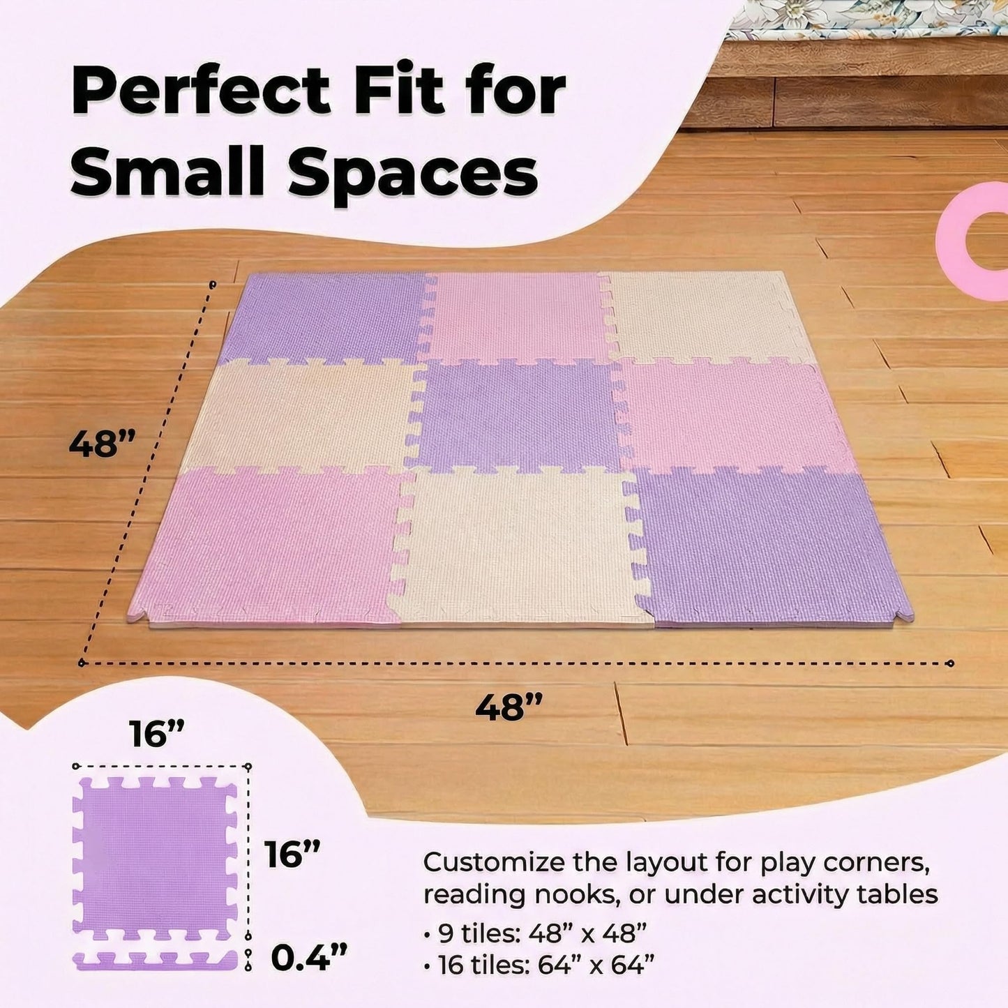 MioTetto Baby Play Mat – Interlocking Foam Tiles for Safe, Cushioned Floor Play