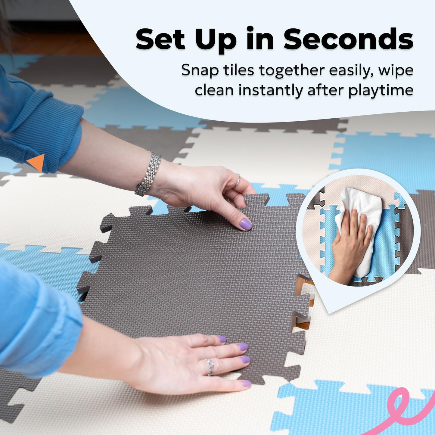 MioTetto Baby Play Mat | Interlocking Foam Tiles for Safe Crawling & Playtime