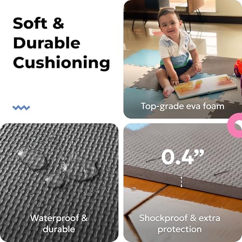 MioTetto Baby Play Mat – Interlocking Foam Tiles for Safe, Colorful Crawling & Development