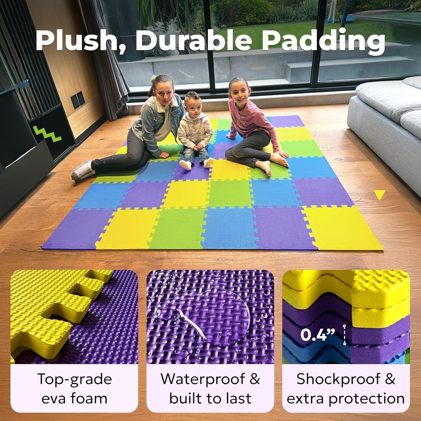 MioTetto Baby Play Mat – Interlocking Foam Tiles for Safe Crawling & Play