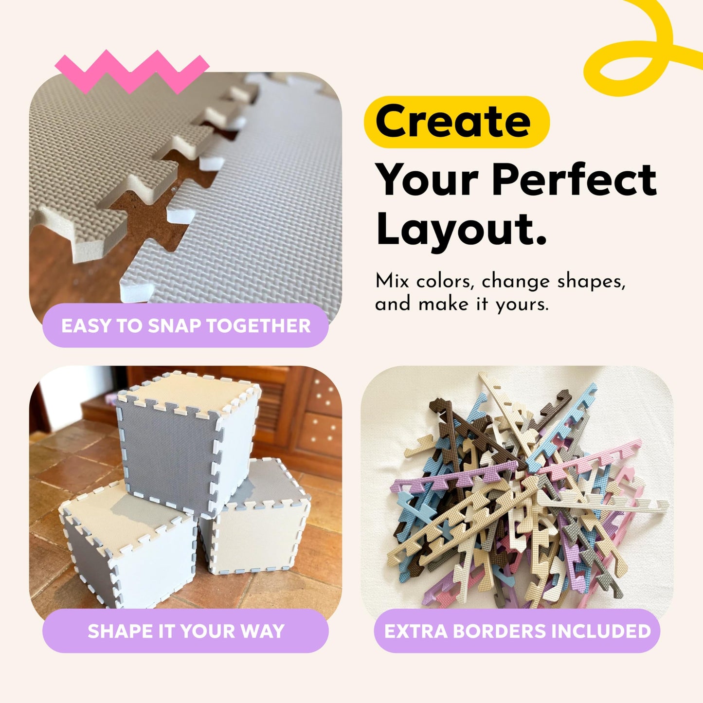 MioTetto Baby Play Mat | Interlocking Foam Tiles for Safe Crawling & Play