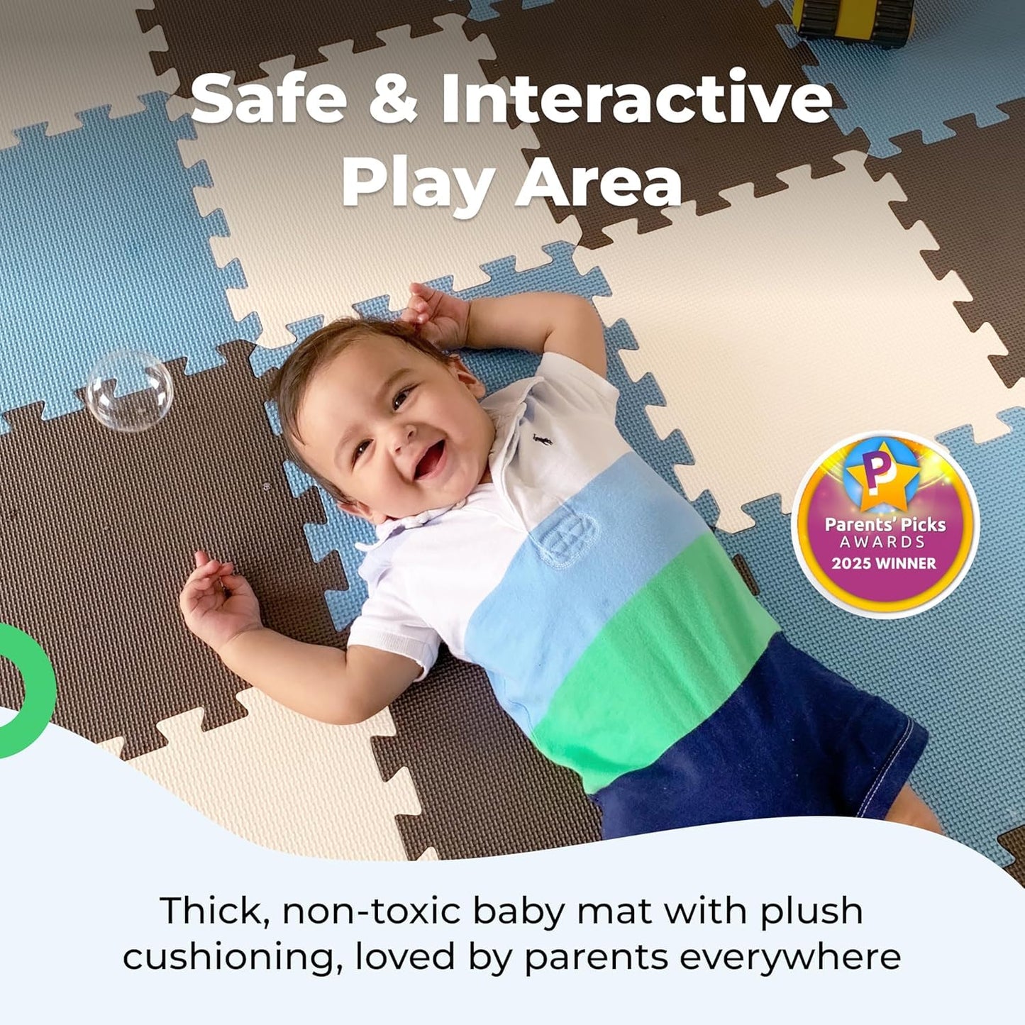 MioTetto Baby Play Mat – Interlocking Foam Tiles for Safe, Colorful Crawling & Development