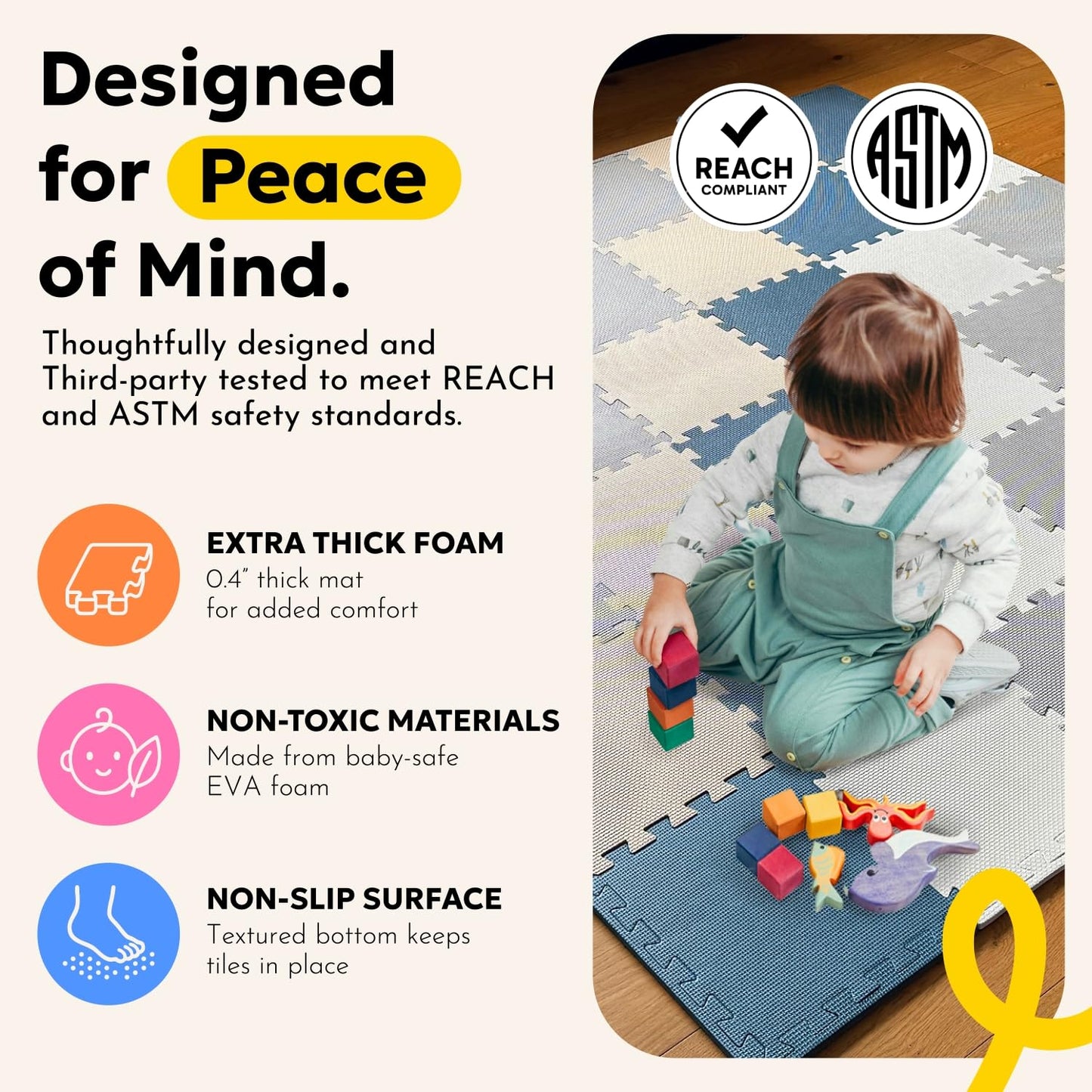 MioTetto Baby Play Mat | Interlocking Foam Tiles for Safe Crawling & Play