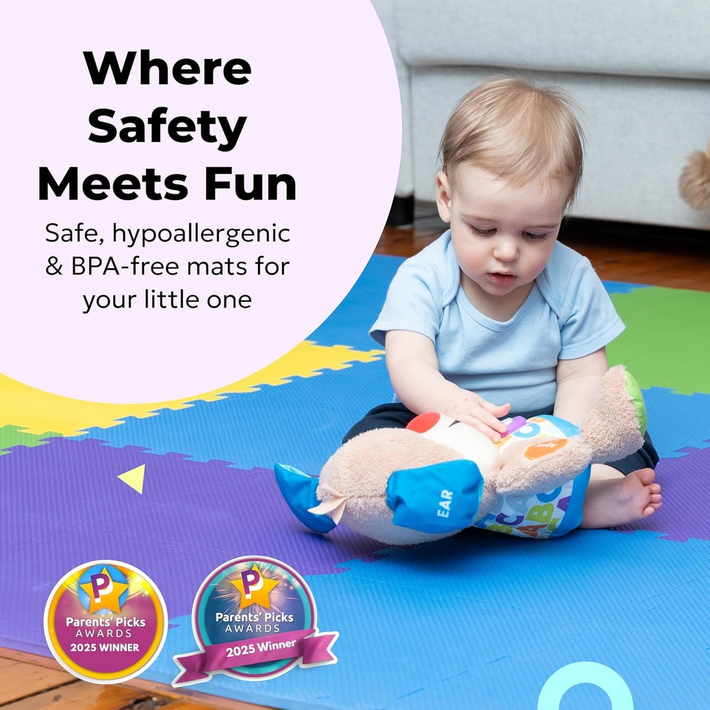 MioTetto Baby Play Mat – Interlocking Foam Tiles for Safe Crawling & Play