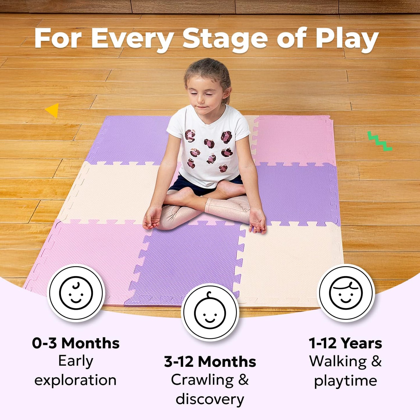 MioTetto Baby Play Mat – Interlocking Foam Tiles for Safe, Cushioned Floor Play