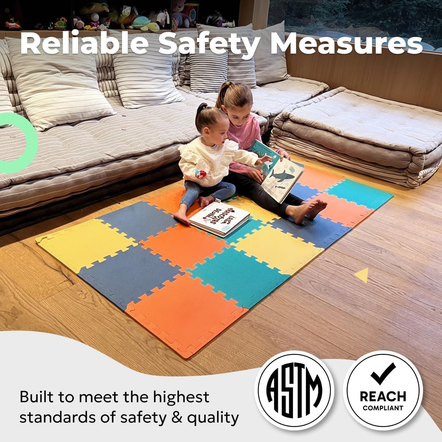 MioTetto Baby Play Mat | Interlocking Foam Tiles for Safe Crawling & Adjustable Playpen