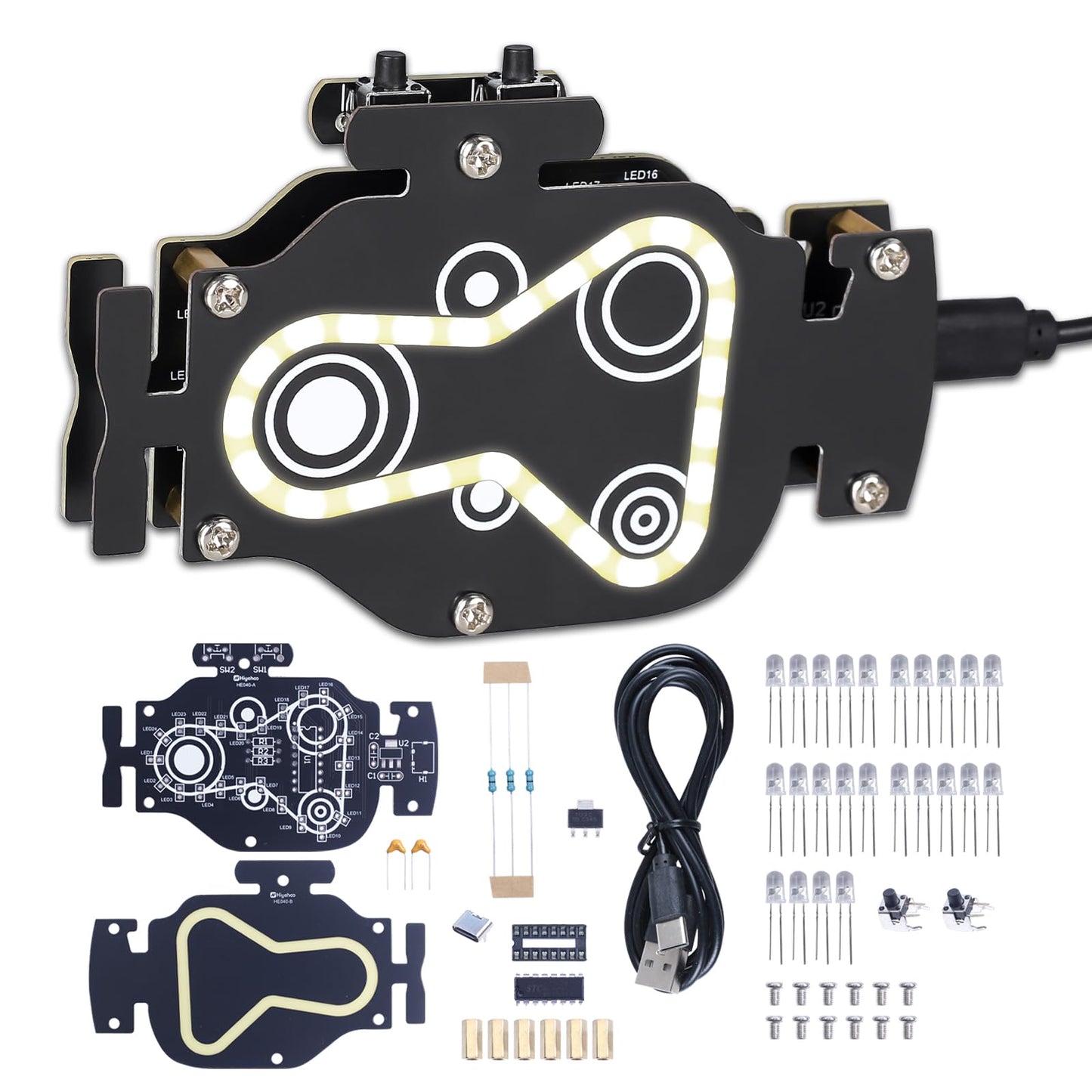 MiOYOOW DIY Engine Gear LED Light Kit — Soldering Practice & STEM Desk Decor