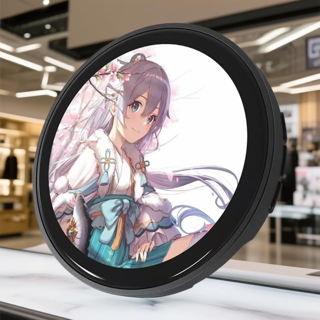 MIQUEES Electronic Anime Badge Pin — 1.85-Inch HD Touchscreen with Photo & GIF Transfer