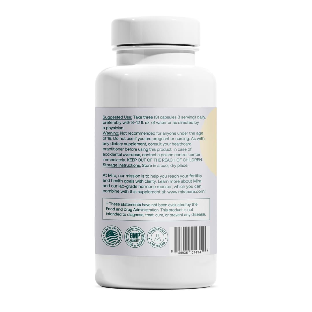 MIRA PCOS Supplement - Myo-Inositol 40:1 for Hormonal Balance | 90 Capsules