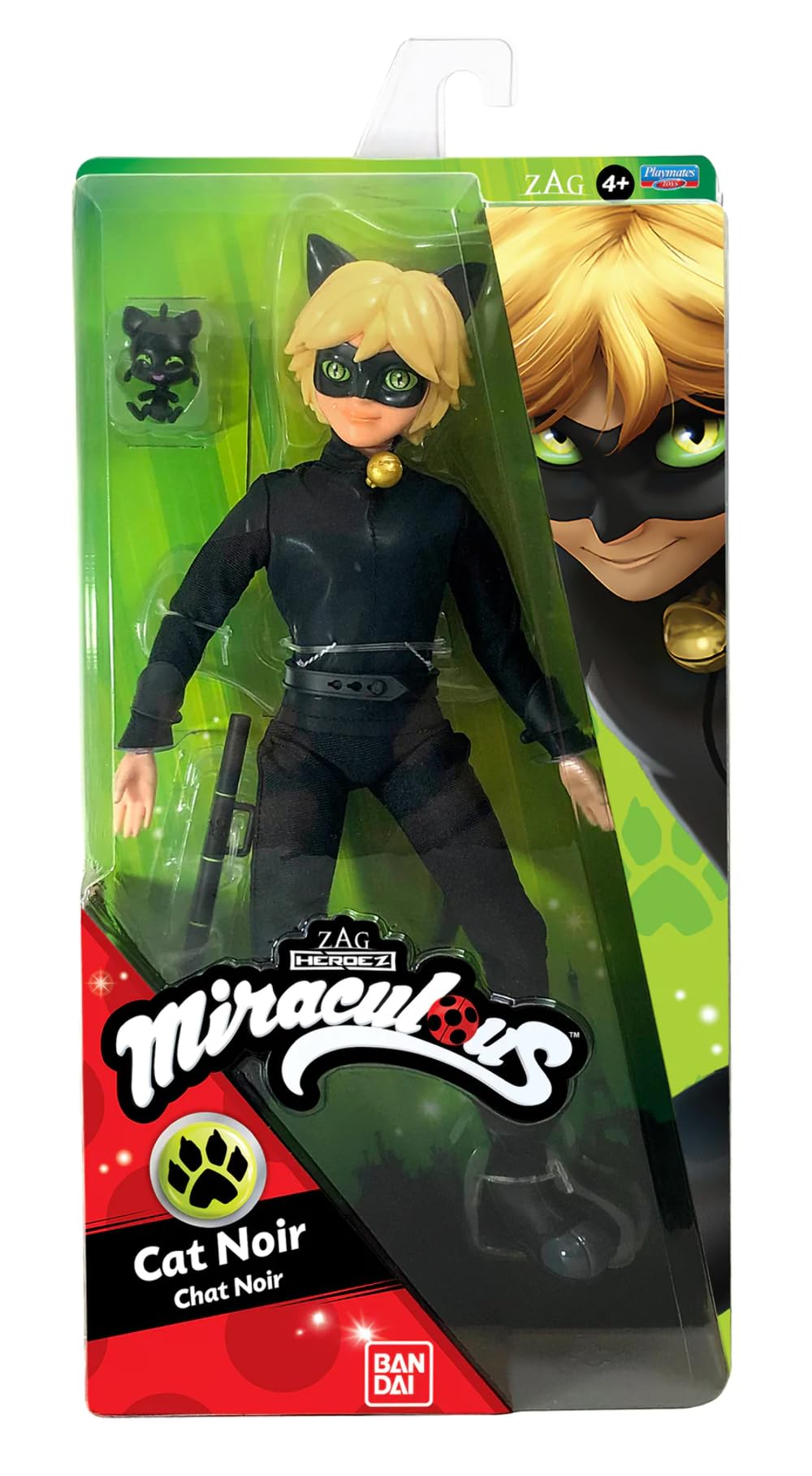 Miraculous Cat Noir Action Doll – 11 Inches, Black | Miraculous Heroez