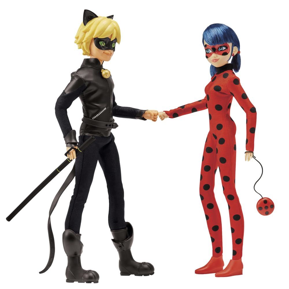 Miraculous Ladybug & Cat Noir 2-Pack Dolls – Mission Accomplished by Playmates Toys