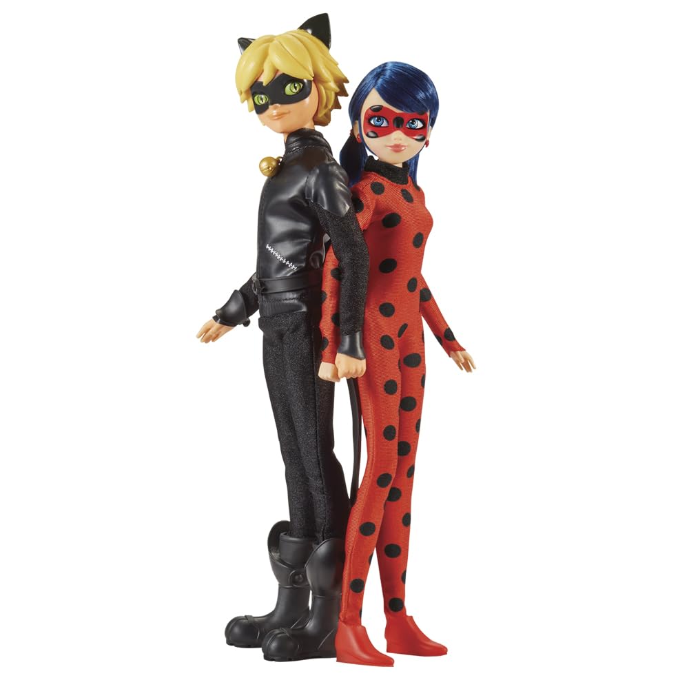 Miraculous Ladybug & Cat Noir 2-Pack Dolls – Mission Accomplished by Playmates Toys