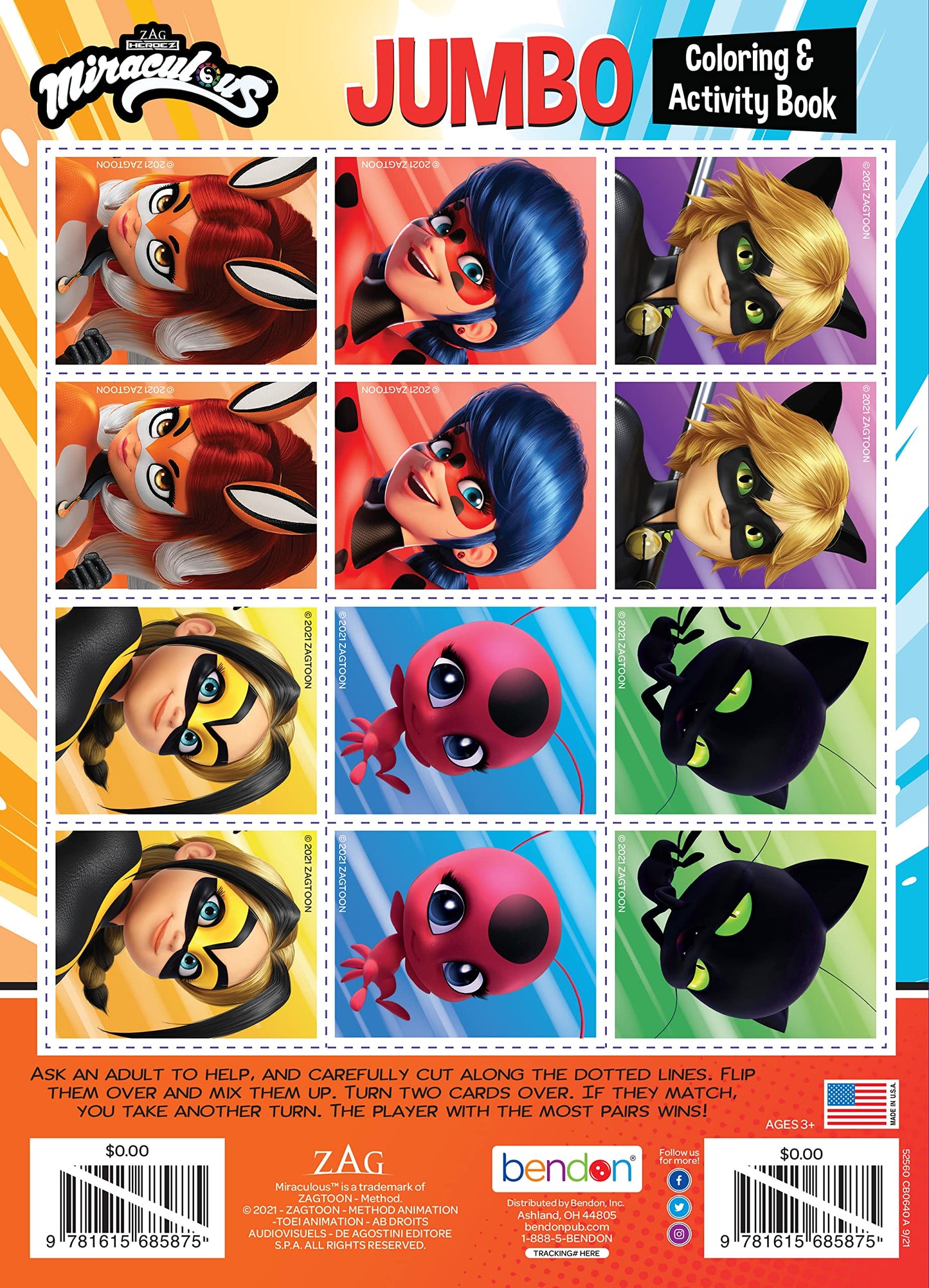 Miraculous Ladybug 64-Page Jumbo Coloring Book – Bendon 52560