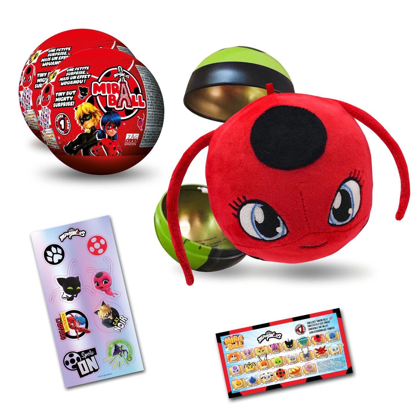 Miraculous MiraBall 3-in-1 Surprise – 2-Pack Blind Box Toys for Kids