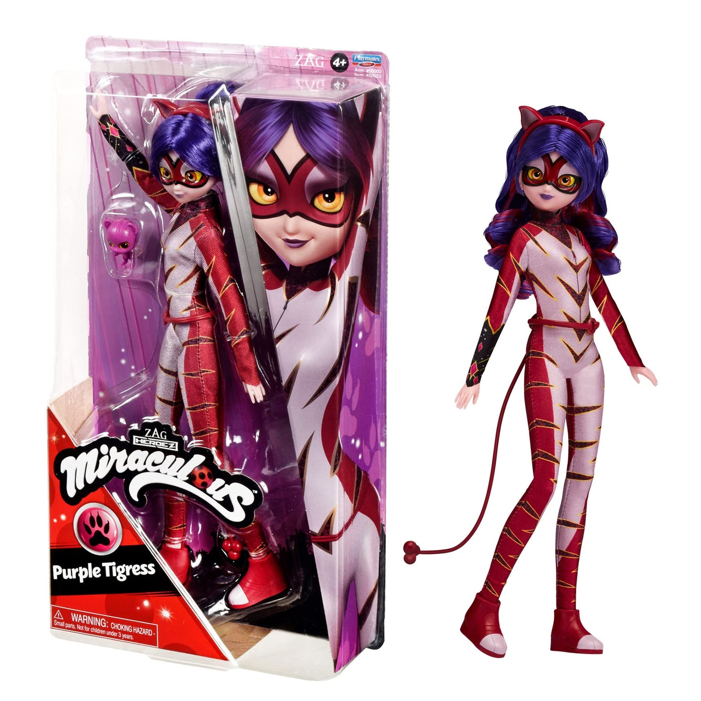 Miraculous Purple Tigress 26cm Poseable Fashion Doll with Kwami | Bandai