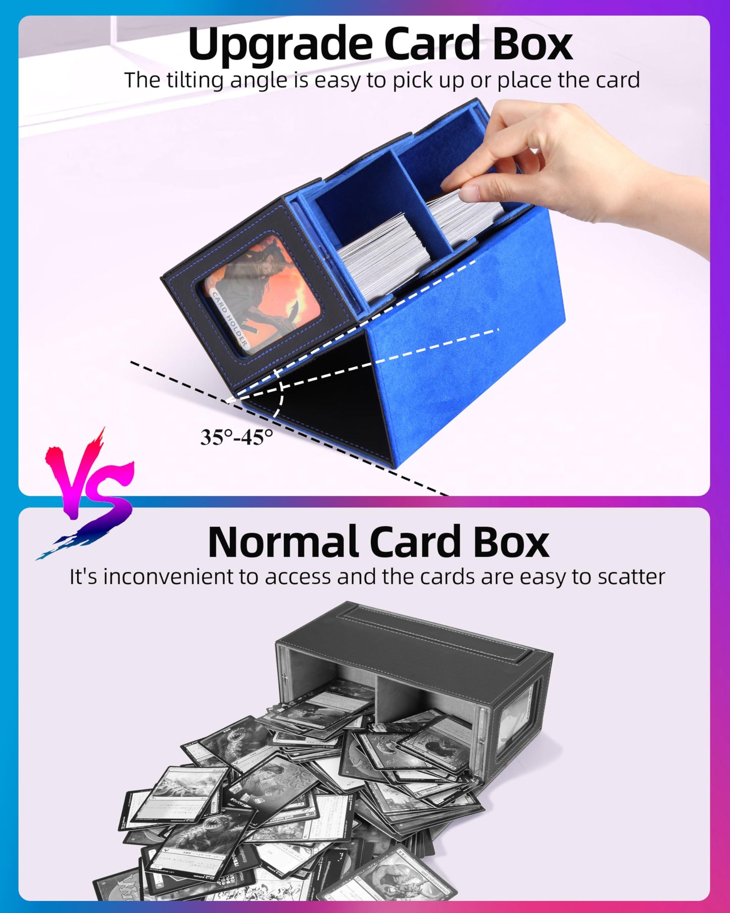 Miroddi MTG Deck Box with Commander Display – 250+ Sleeved Cards