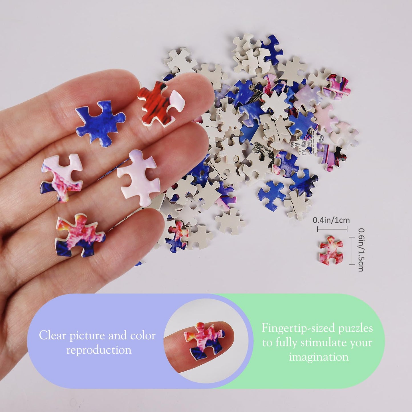 MISITU Mini Puzzles for Adults — 150-Piece Tiny Jigsaw in Test Tube Pack (6 x 4 in)