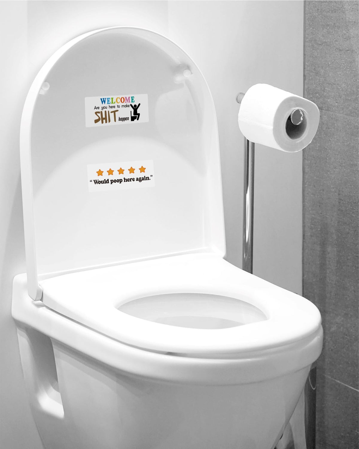 MiStar 60 PCS Prank Stickers – Gag OSHA Law Decals for Porta Potty & Toilet Restrooms