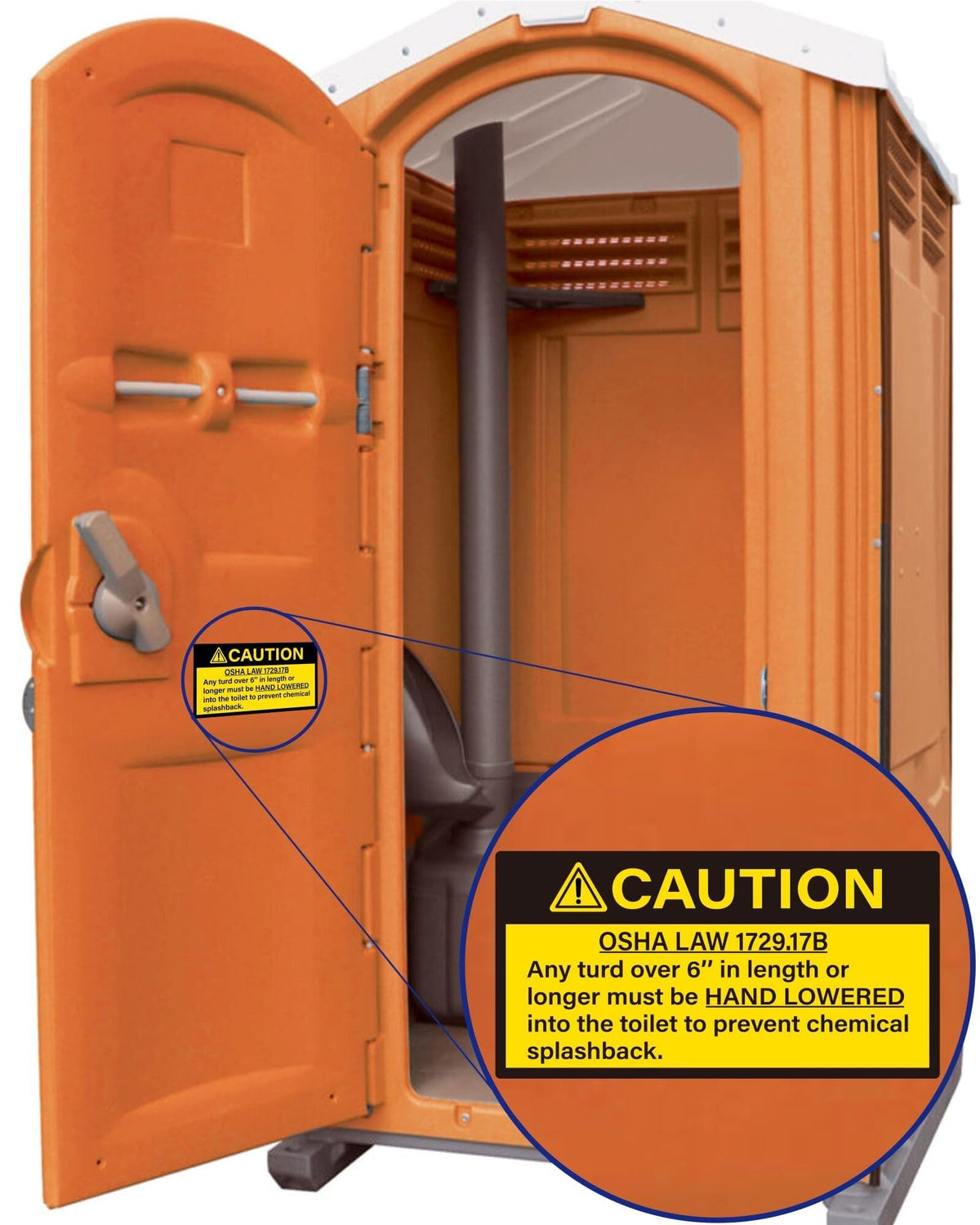 MiStar 60 PCS Prank Stickers – Gag OSHA Law Decals for Porta Potty & Toilet Restrooms