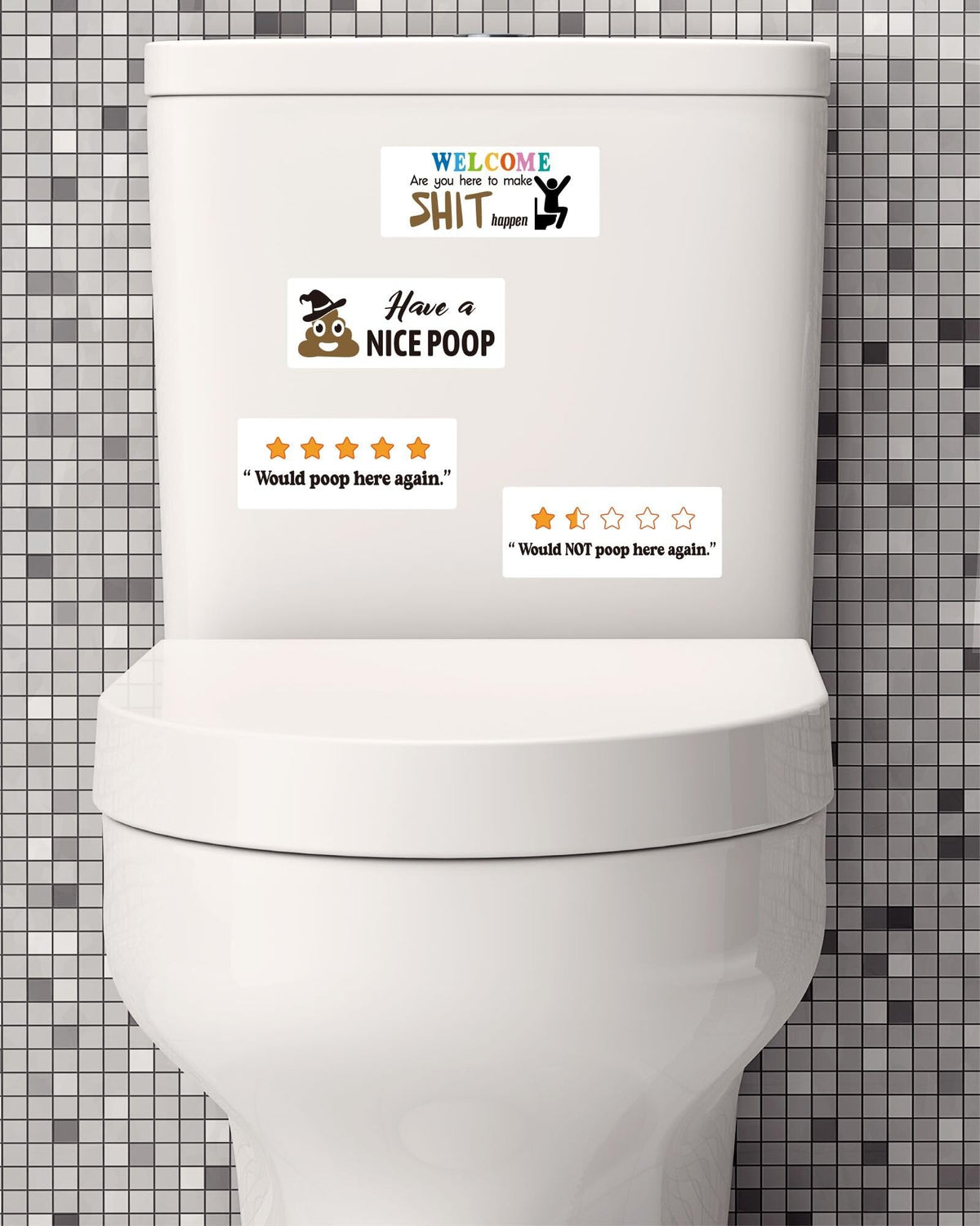 MiStar 60 PCS Prank Stickers – Gag OSHA Law Decals for Porta Potty & Toilet Restrooms