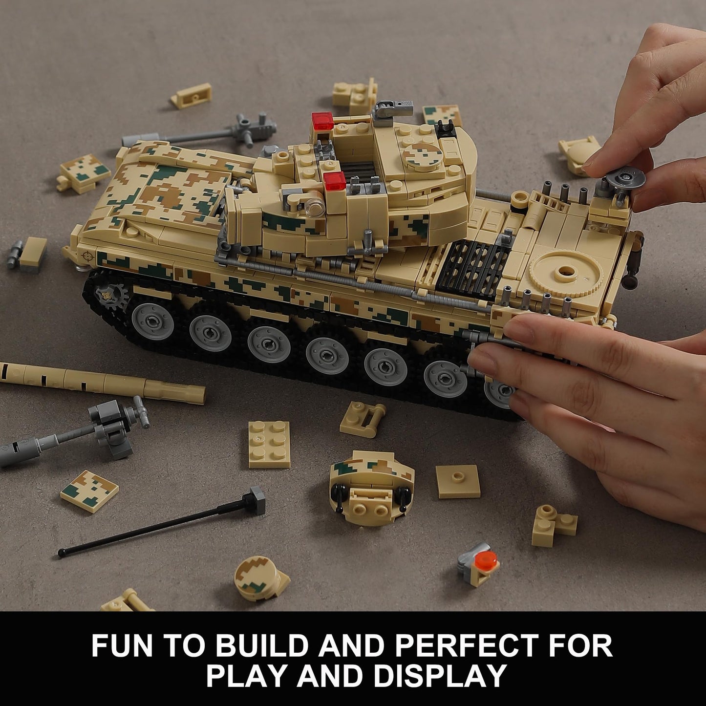 MISTBUY 1176-Piece Military Tank Building Blocks Set – 9-in-1 & 8 Vehicles