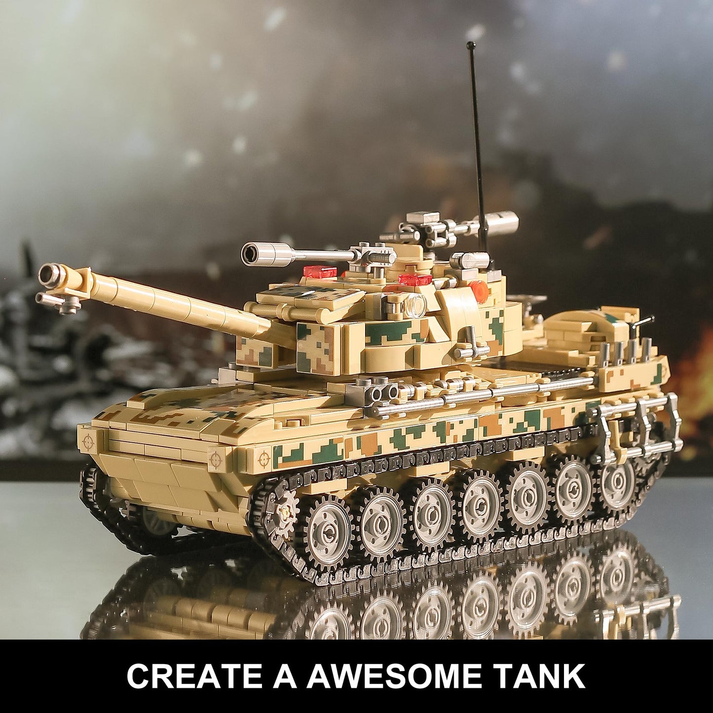 MISTBUY 1176-Piece Military Tank Building Blocks Set – 9-in-1 & 8 Vehicles