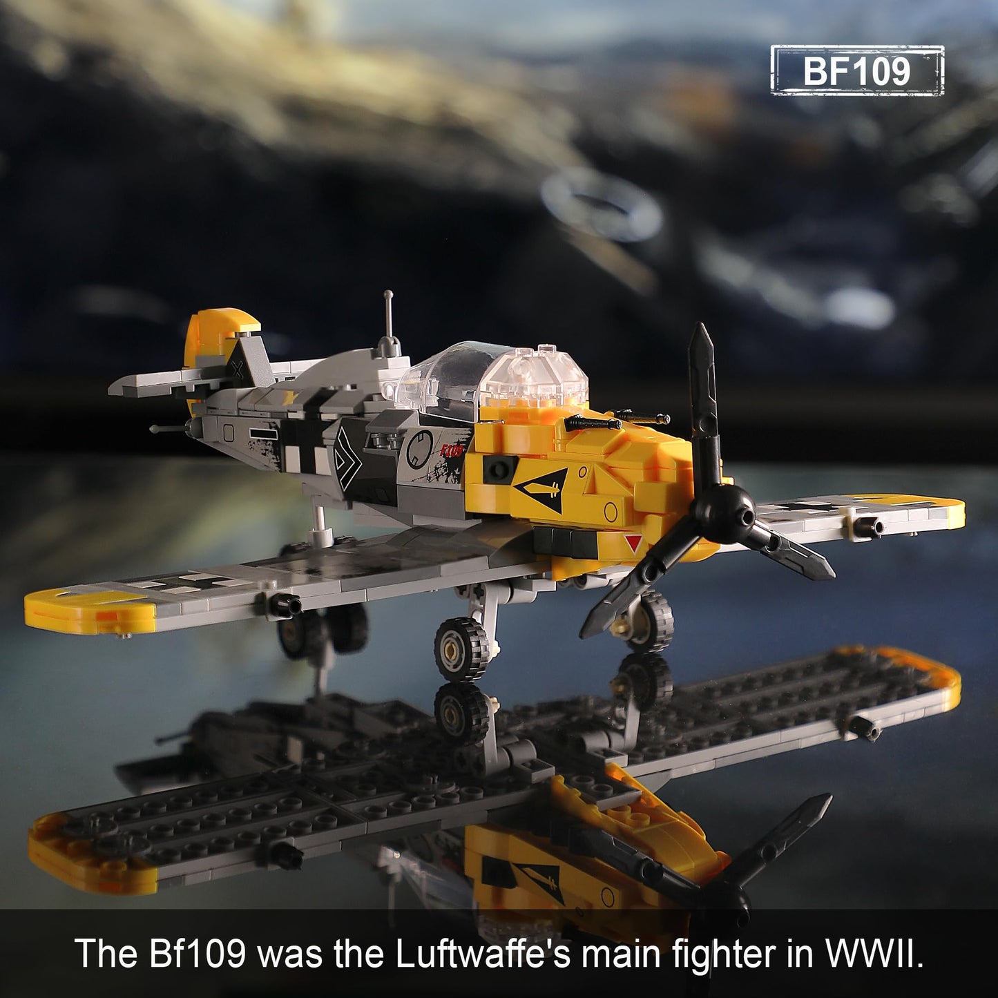 MISTBUY WW2 Military Toys: BF109 Fighter Jet & Karl Mortar Tank – LEGO-Compatible