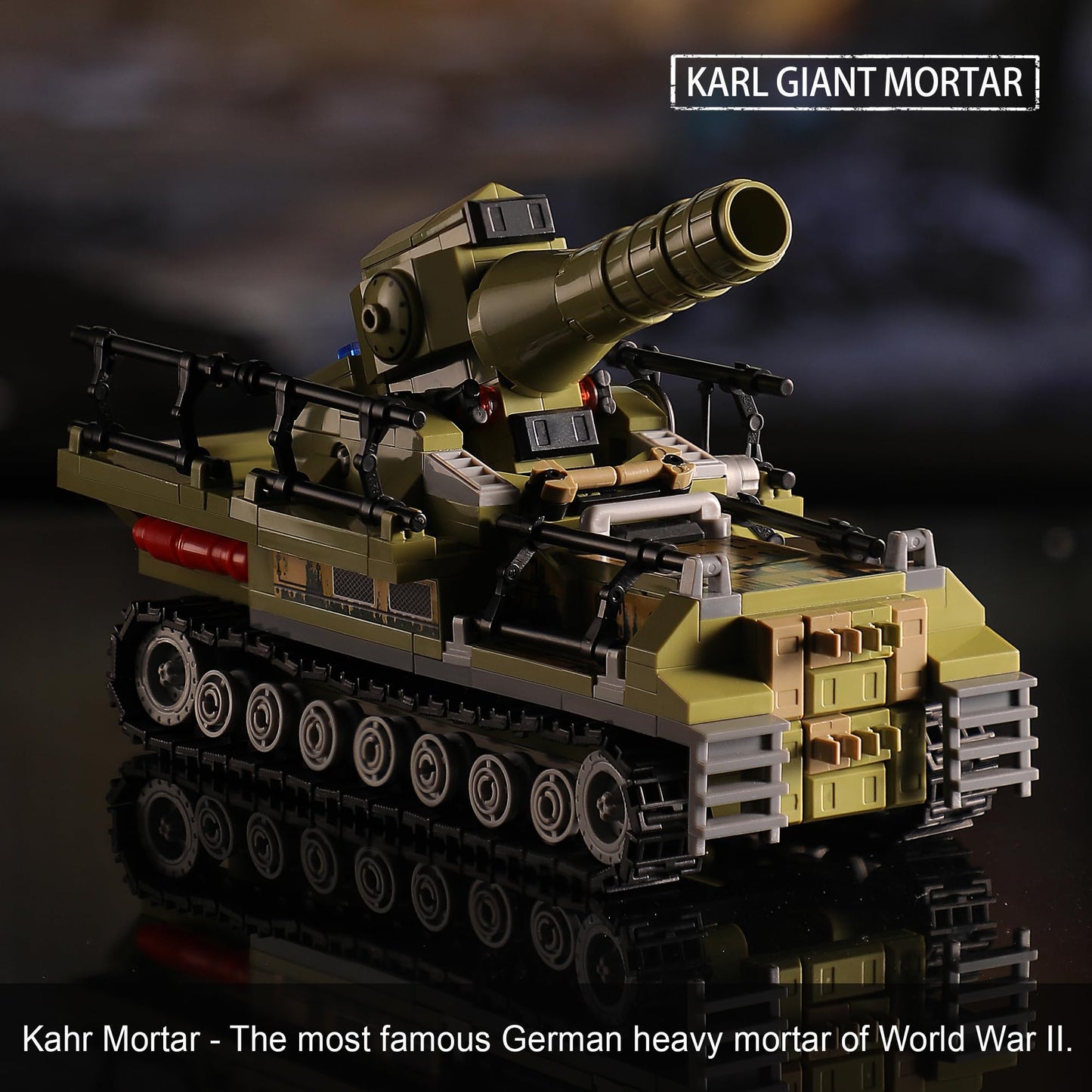 MISTBUY WW2 Military Toys: BF109 Fighter Jet & Karl Mortar Tank – LEGO-Compatible