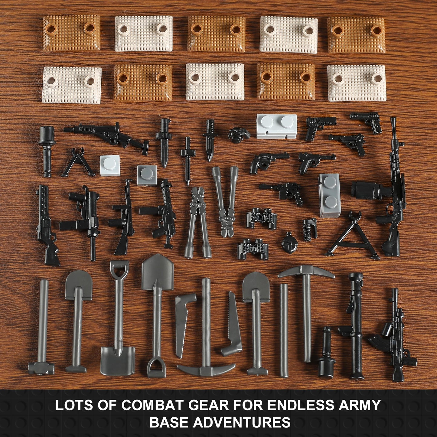 MISTBUY WW2 Army Tank Building Set – 1452 Pieces with Sherman & Stuart, Compatible with Major Brands