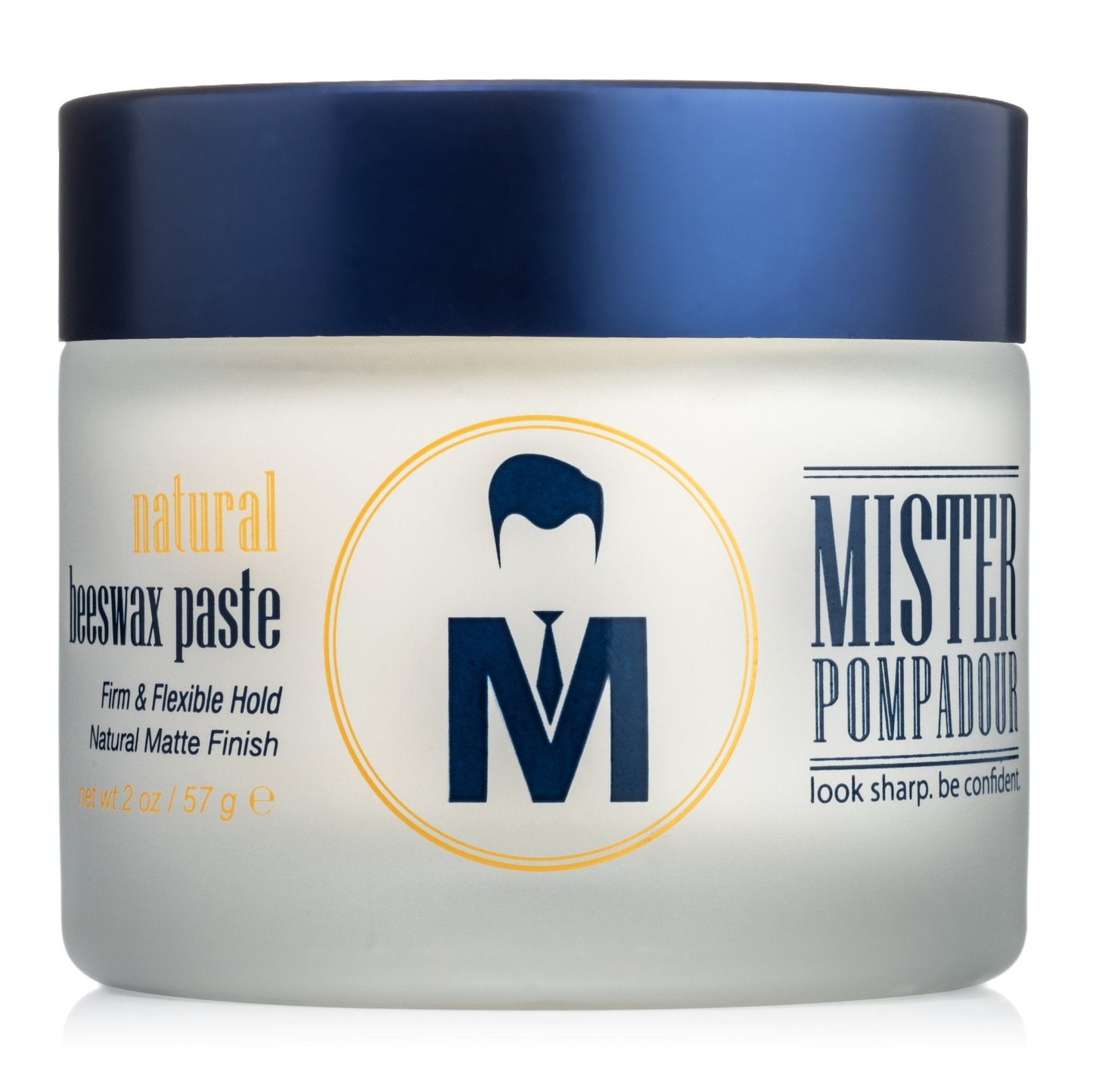 Mister Pompadour Natural Beeswax Paste — High Hold, Matte Finish, Water Based, 2oz