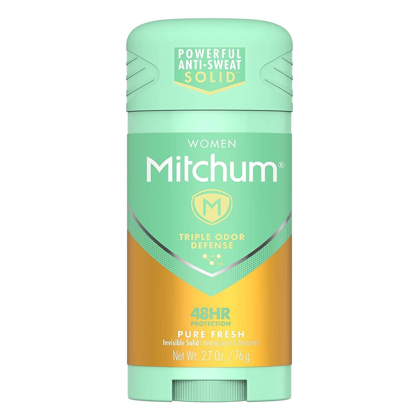 Mitchum Women Triple Odor Defense Invisible Solid 48HR Deodorant – Pure Fresh, 4 Pack