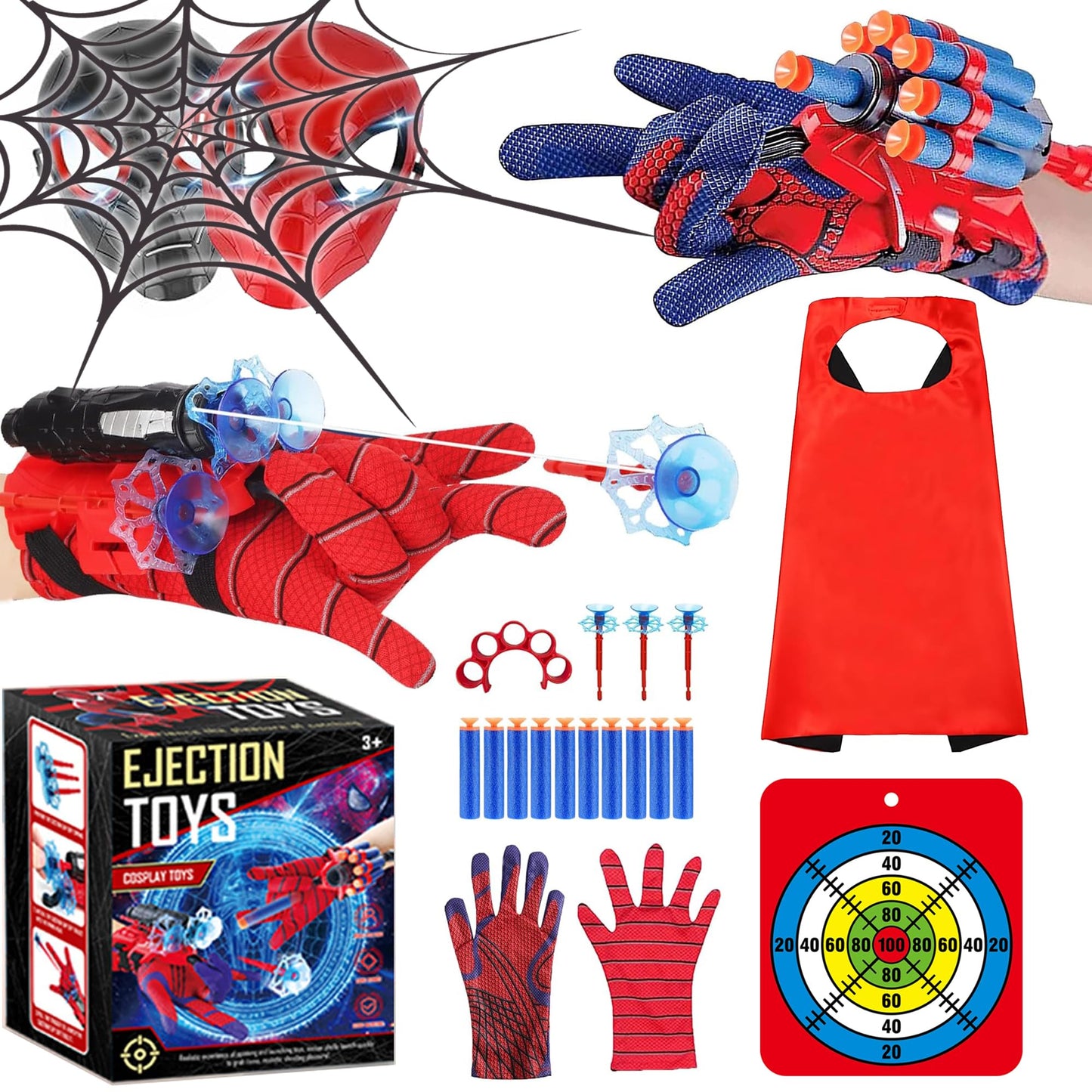 MITLINK Web Launcher Spider Toy — Realistic Web Shooters for Kids