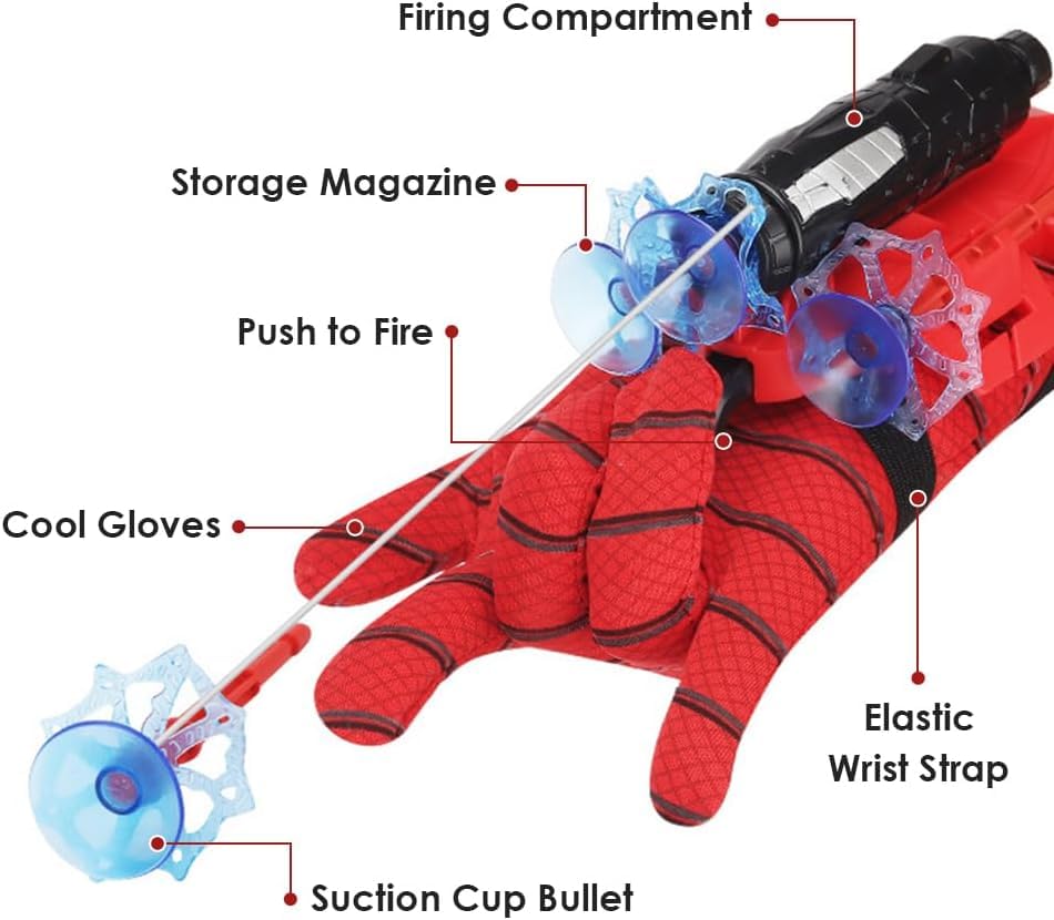 MITLINK Web Launcher Spider Toy — Realistic Web Shooters for Kids