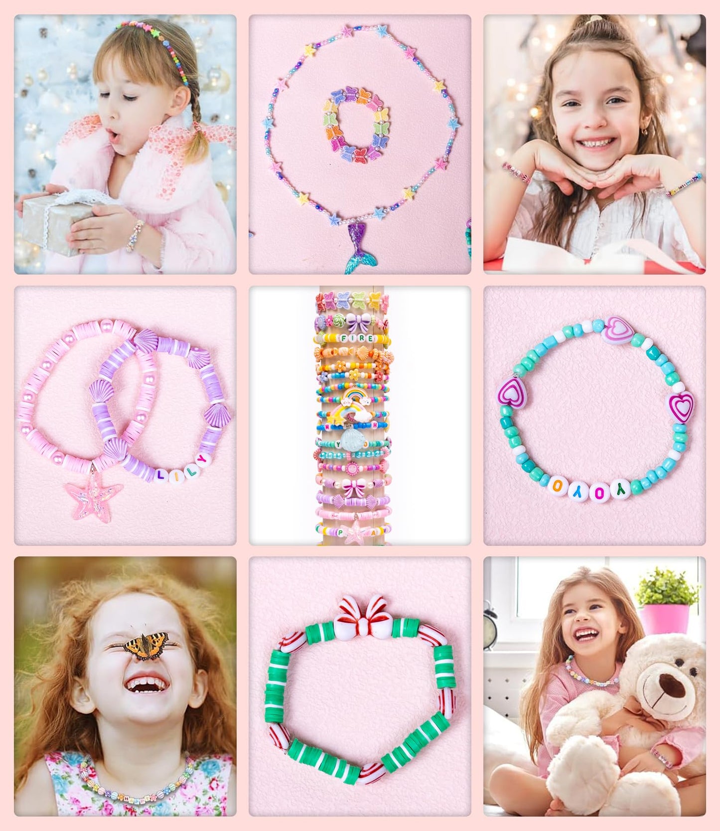 MiuCo Bracelet Making Kit for Kids & Girls | 260+ Beads, Charms & DIY Jewelry