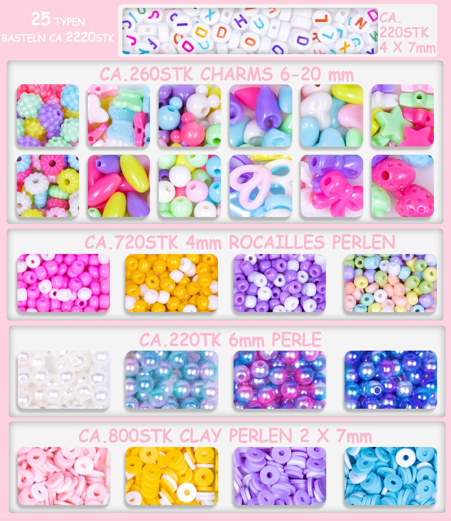 MiuCo Bracelet Making Kit for Girls – DIY Jewelry Craft Beads & Charms (Ages 5-12)
