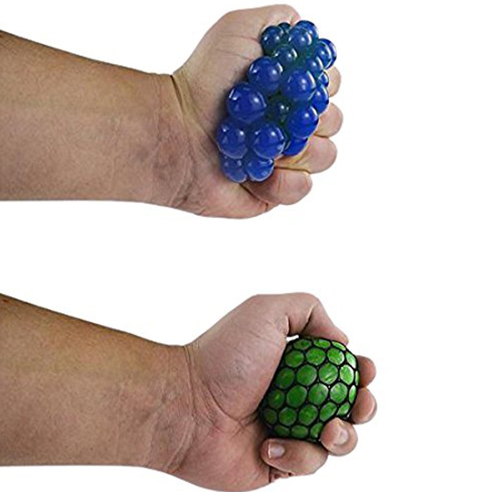 Mivanlin Bingole 4PCS Mesh Squishy Balls – Stress Relief Grape Balls