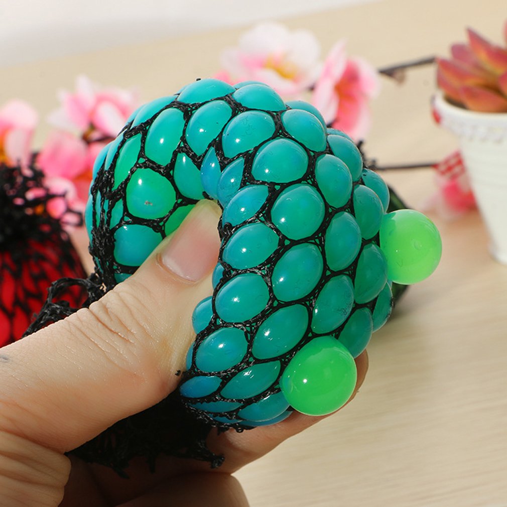 Mivanlin Bingole 4PCS Mesh Squishy Balls – Stress Relief Grape Balls