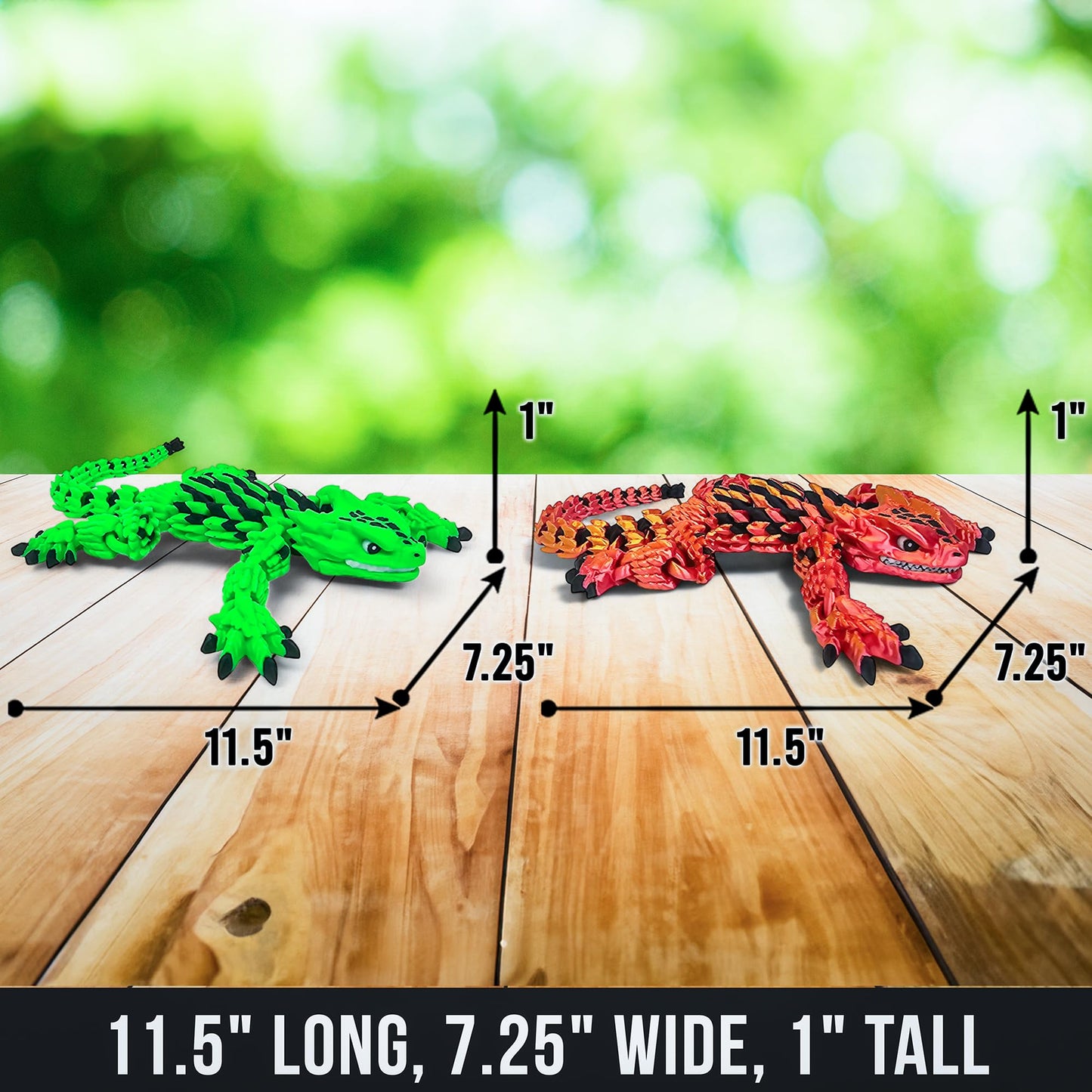 Mivi Collection: Stylish Articulated Armadillo Lizard — 3D-Printed Fidget Figurine (Red Ironflare)