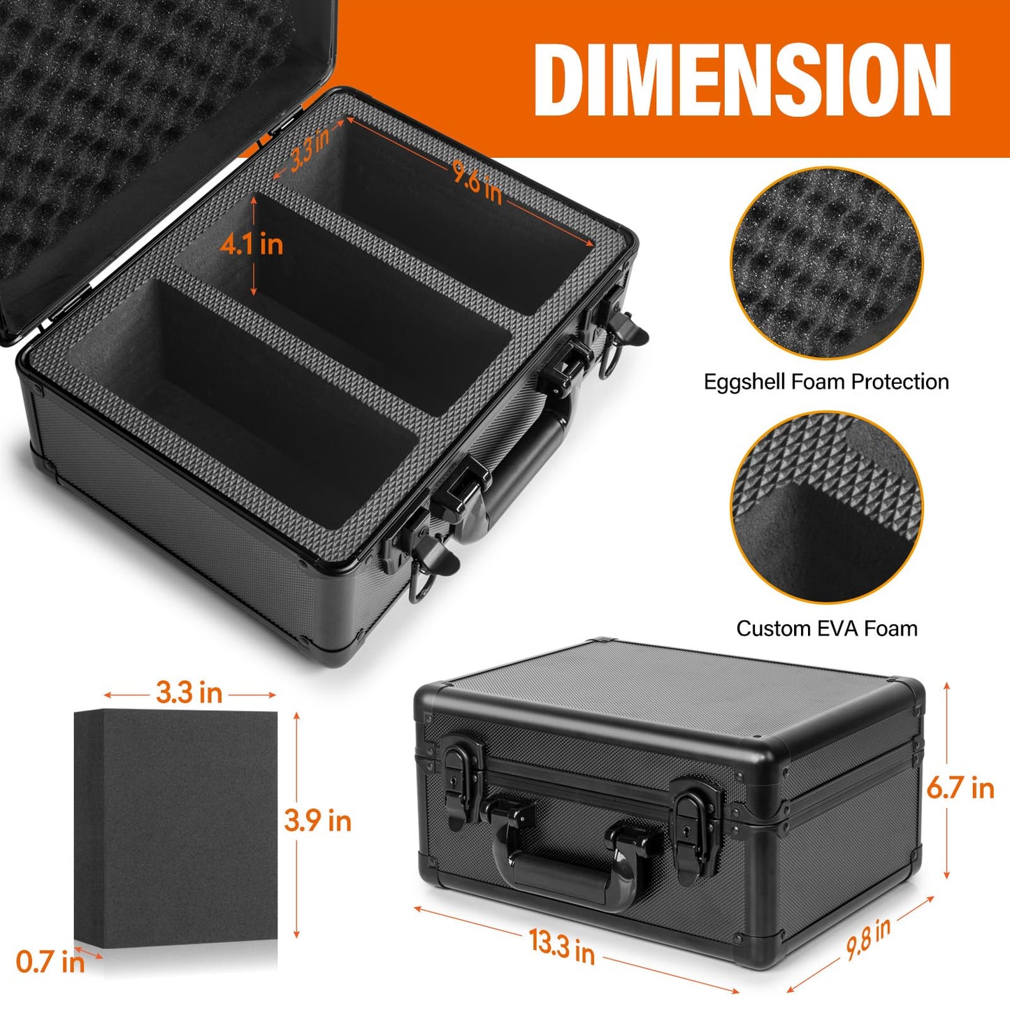 MIXPOET Graded Card Storage Box – Top Loader Case, Slab Storage, Portable & Durable