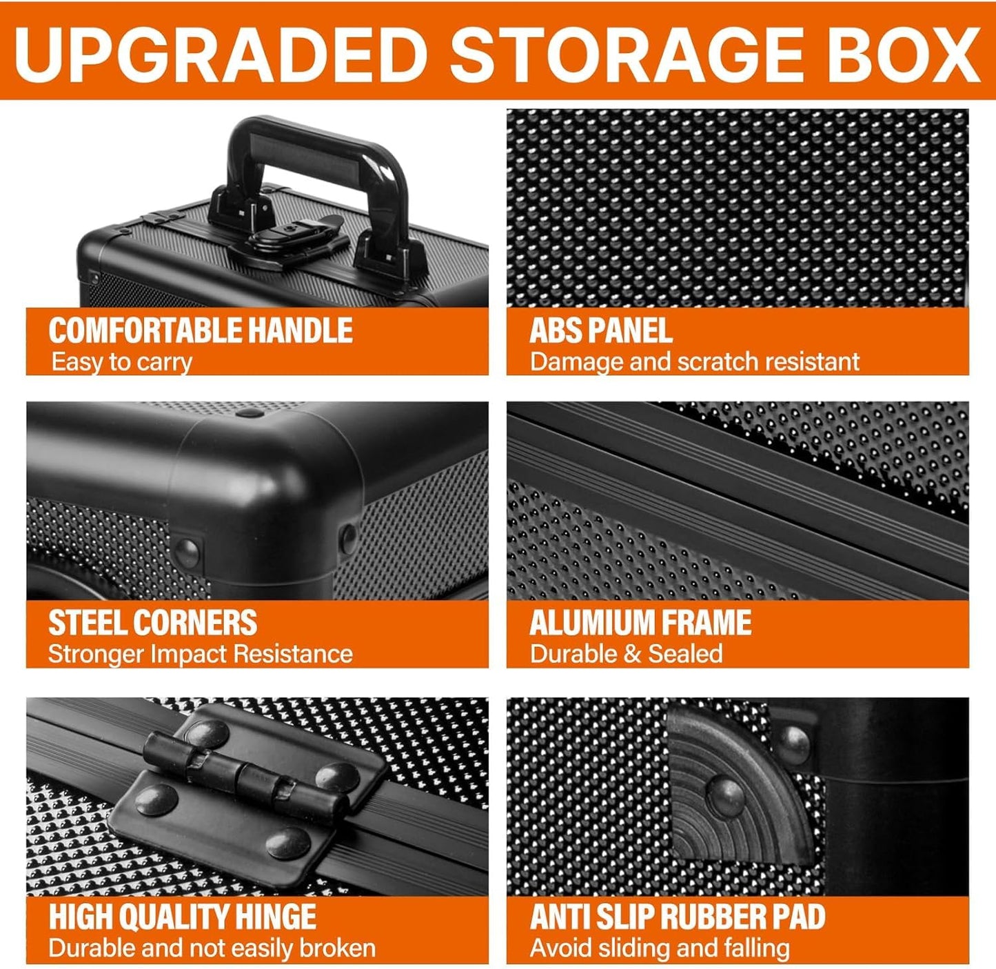 MIXPOET Graded Card Storage Box Case – Ultra-Capacity Top Loader Box with Aluminum Frame (Mid-Range)