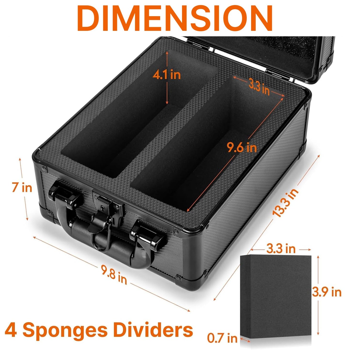 MIXPOET Graded Card Storage Box Case – Ultra-Capacity Top Loader Box with Aluminum Frame (Mid-Range)