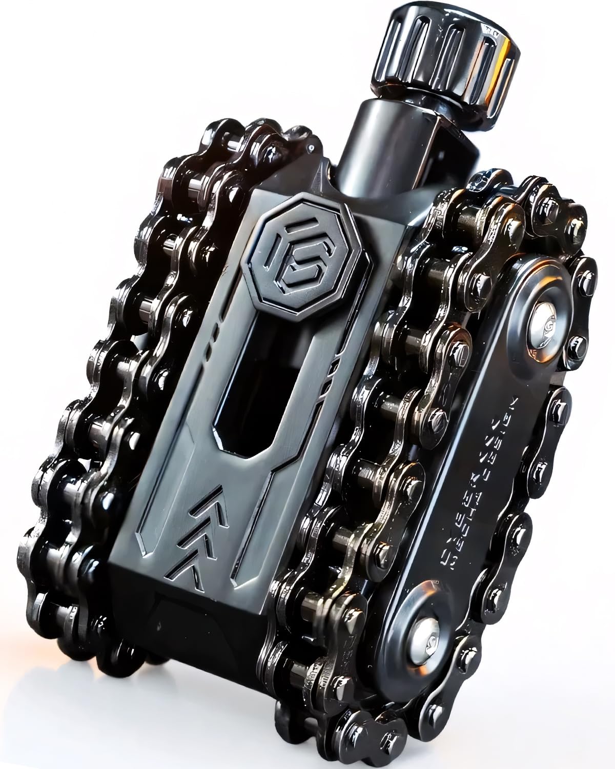 MIXTRYS Metal Fidget Toys for Adults – 4-in-1 Fidget Slider, Roller, Chain & Tank for Focus, Stress Relief, EDC (Black)