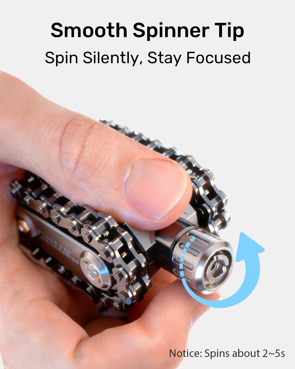 MIXTRYS Metal Fidget Toys for Adults – 4-in-1 Fidget Slider, Roller, Chain & Tank for Focus, Stress Relief, EDC (Black)
