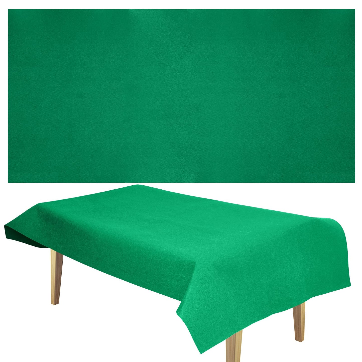 Mixweer 2-Piece Poker Table Top Mat Set – Premium Green Felt (36x72), Reversible & Foldable