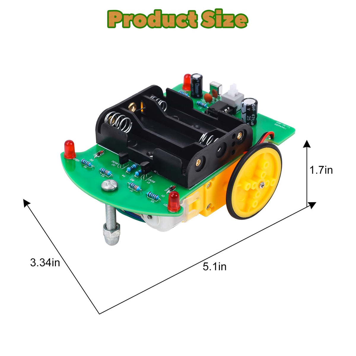 MiOYOOW DIY Remote Control Car Kit for Beginners – Soldering Practice & Educational Electronics