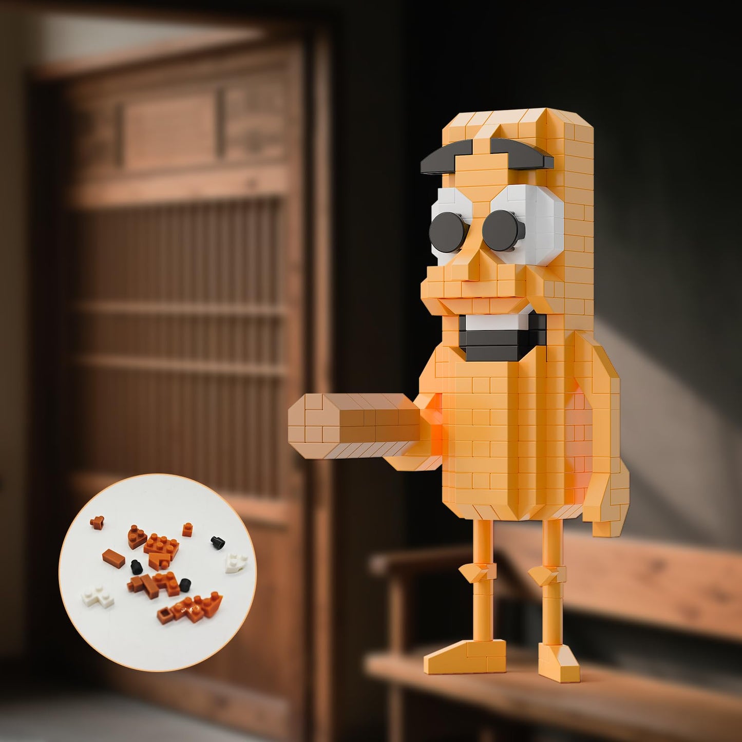 MJDDJA Italian Brainrot Action Figure Building Kit – Creative STEM Blocks for Teens & Adults 14+