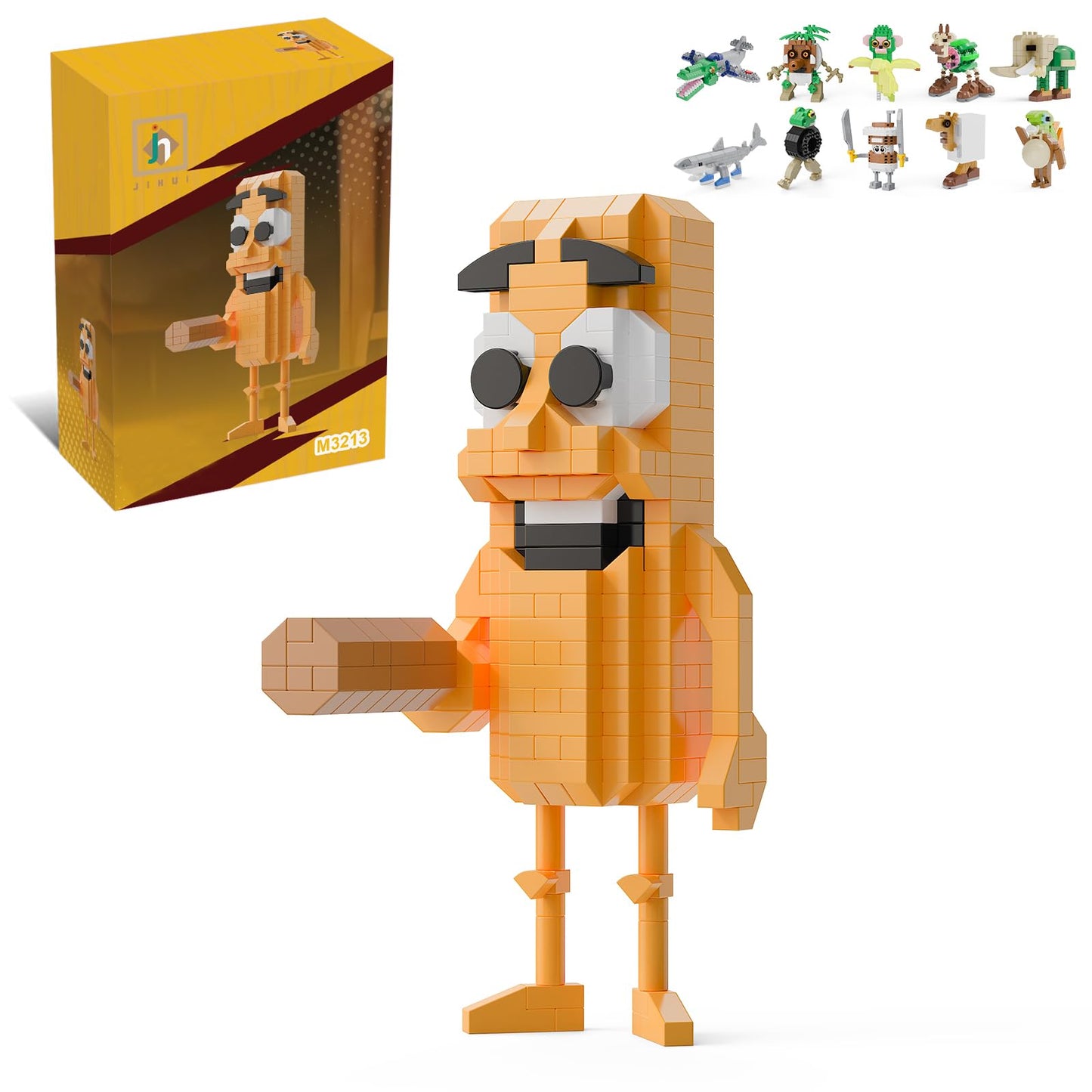 MJDDJA Italian Brainrot Action Figure Building Kit – Creative STEM Blocks for Teens & Adults 14+